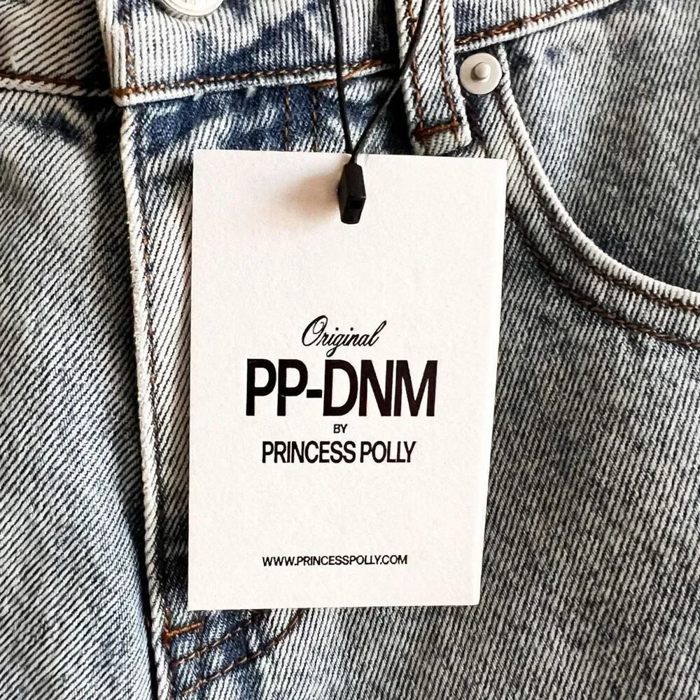 New Princess Polly Lauren’s Denim Shorts Size 2 - Picture 5 of 6